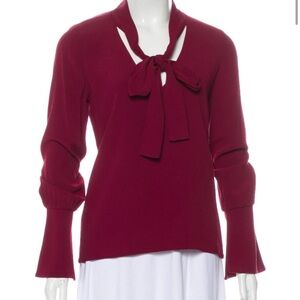 Tanya Taylor Burgundy Blouse